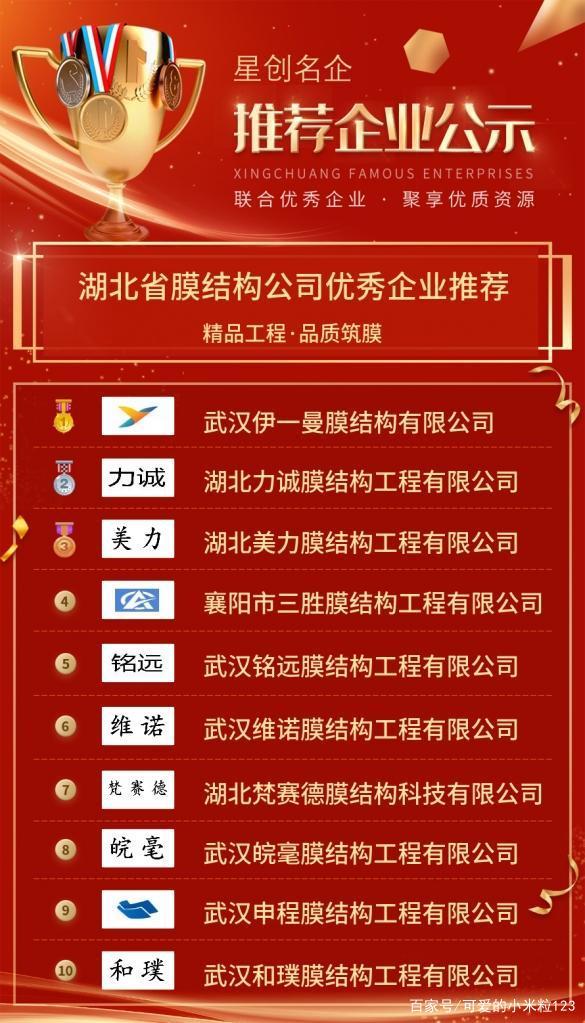 湖北省膜結構行業優秀企業推薦公示——聚焦新型膜材料制造先鋒